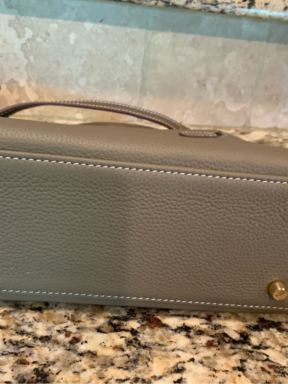 Designer Inspired Taupe Crossbody New - Picture 3 of 7